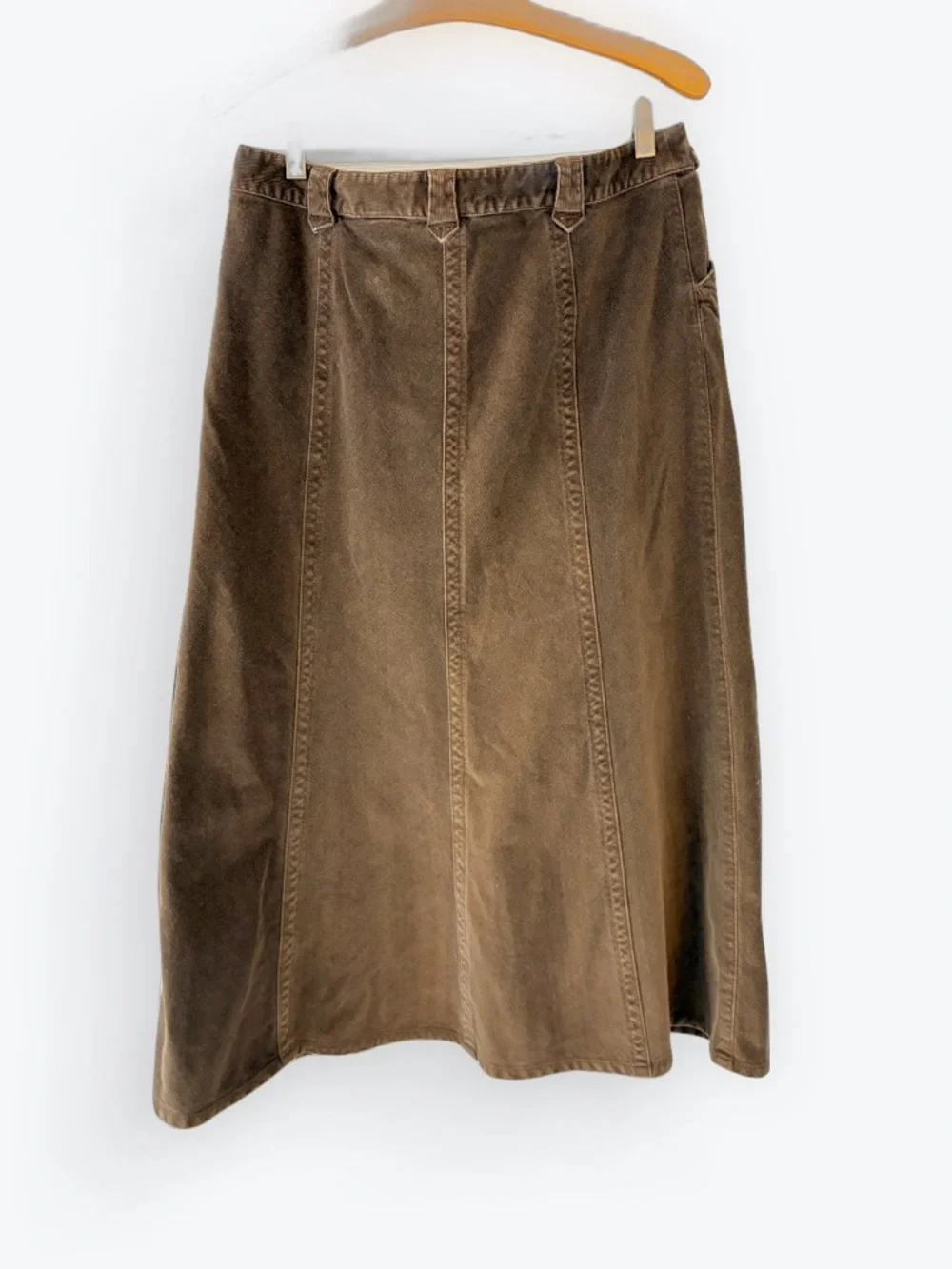 Vintage Eddie Bauer A-Line Corduroy Skirt Chocolate Brown